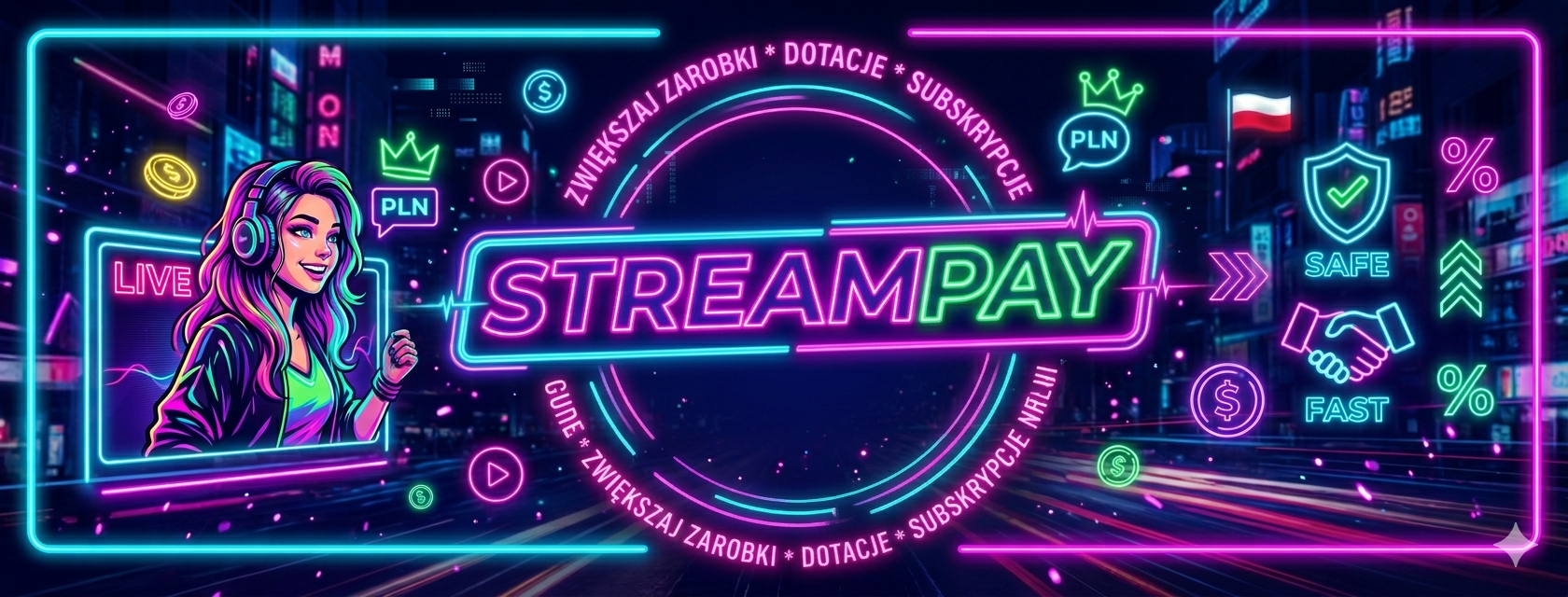 Baner streamera Doris5733 – strona dotacji na StreamPay